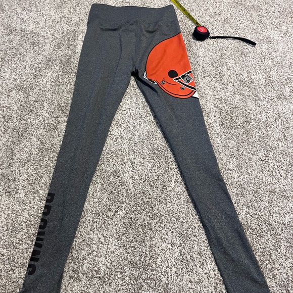 Cleveland Browns Leggings Womens Small NFL Football Gray Athletic Leggings - Picture 8 of 10